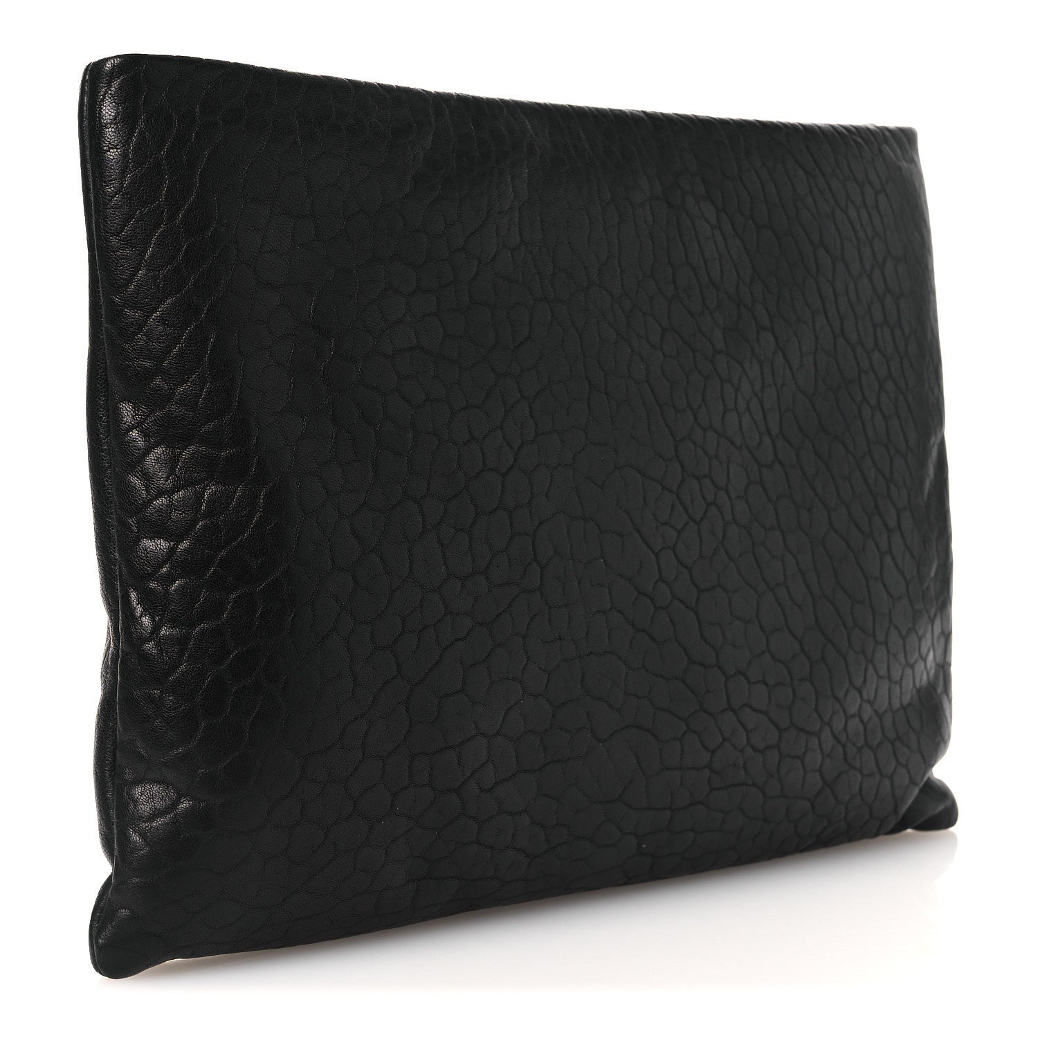 Saint Laurent Calfskin Large Puffy Pouch Black 3 of 11