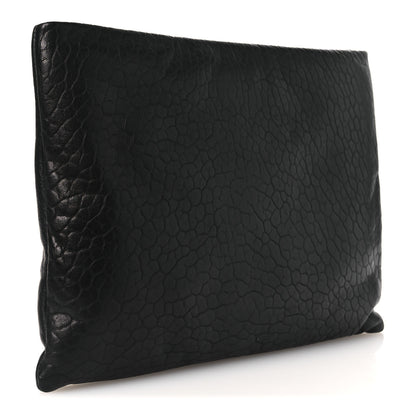 Saint Laurent Calfskin Large Puffy Pouch Black 3 of 11