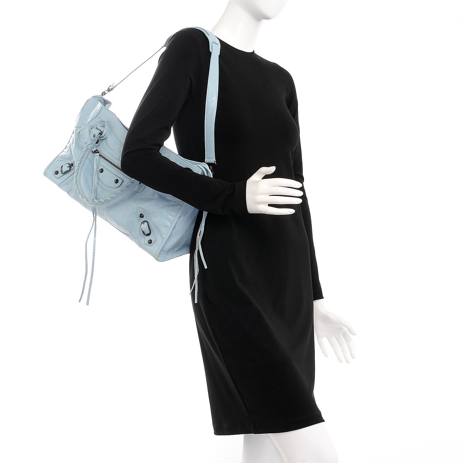Balenciaga Agneau Classic Hardware Part Time Bleu Dragee 3 of 8