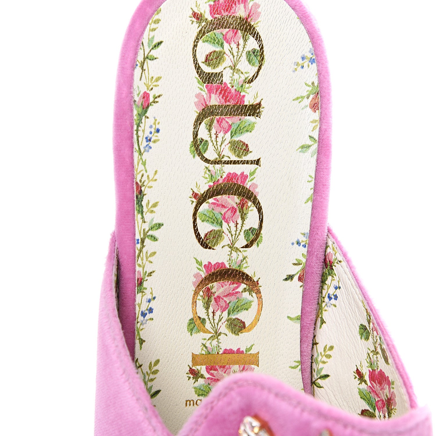 Gucci Velvet Marquise Crystals Womens Princetown Slippers 39 Malva Dark Malva 6 of 9