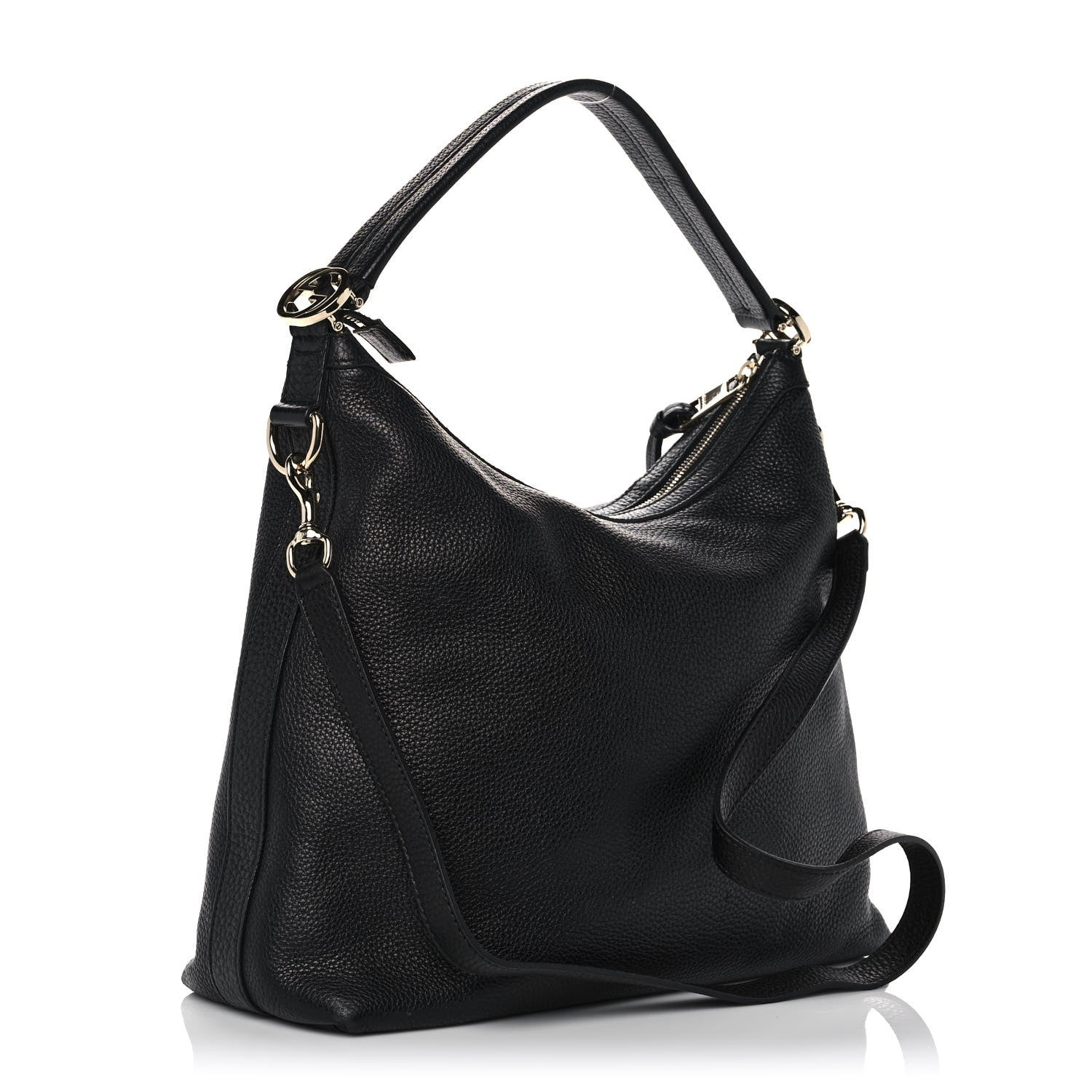 Gucci Pebbled Calfskin Small Miss GG Hobo Black 3 of 12