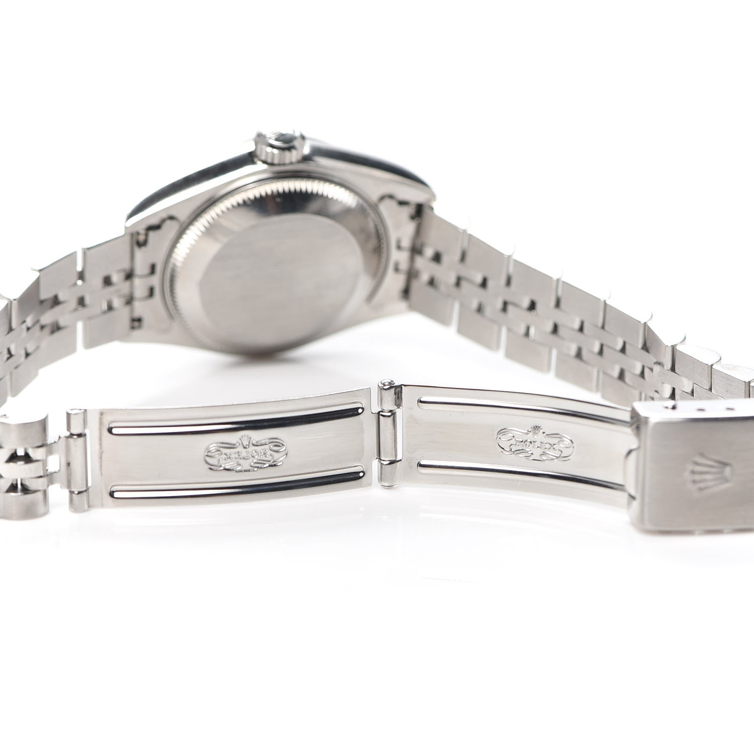 Rolex Stainless Steel 18K White Gold Diamond 26mm Oyster Perpetual Datejust Watch Silver Jubilee 69174 4 of 5