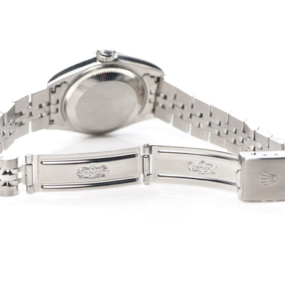 Rolex Stainless Steel 18K White Gold Diamond 26mm Oyster Perpetual Datejust Watch Silver Jubilee 69174 4 of 5