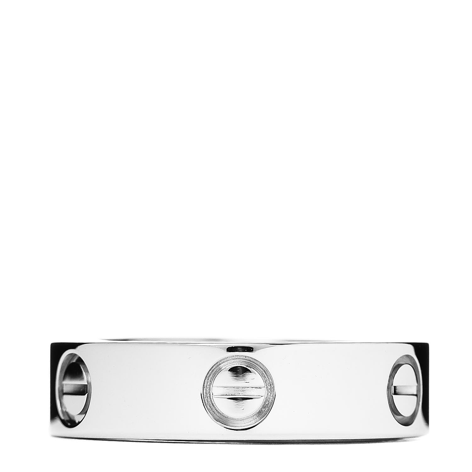 Cartier 18K White Gold 5.5mm Astro LOVE Ring 52 6 3 of 5