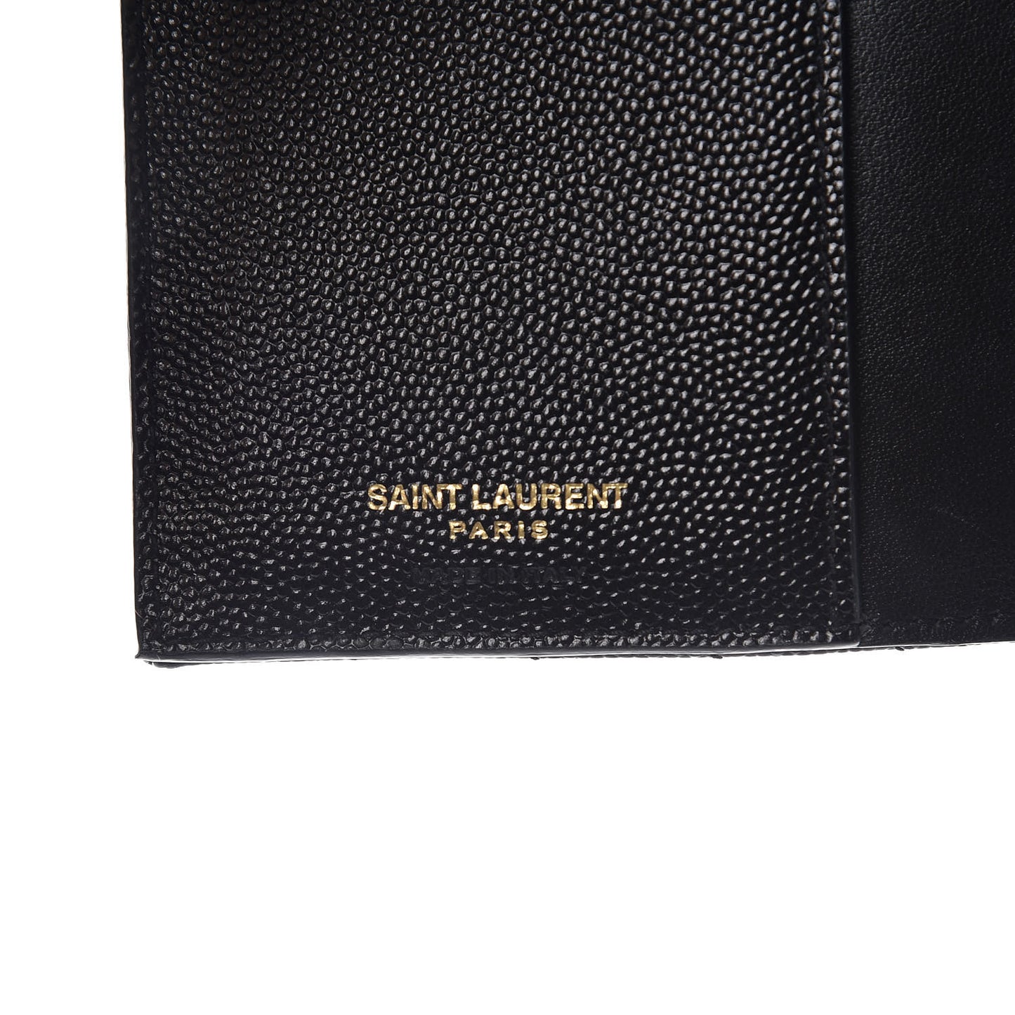 Grain De Poudre Matelasse Chevron Small Monogram Passport Case Black