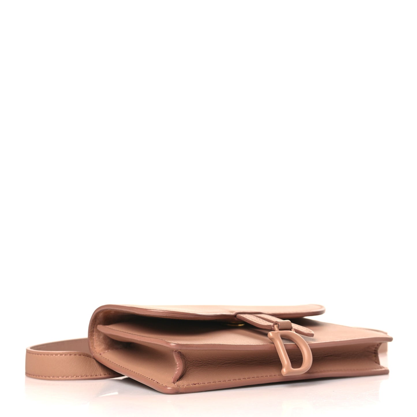 Ultra Matte Calfskin Saddle Belt Bag Rose Des Vents