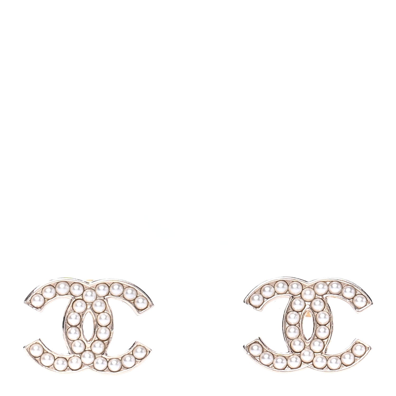 Chanel Pearl CC Earrings Gold 1 of 4