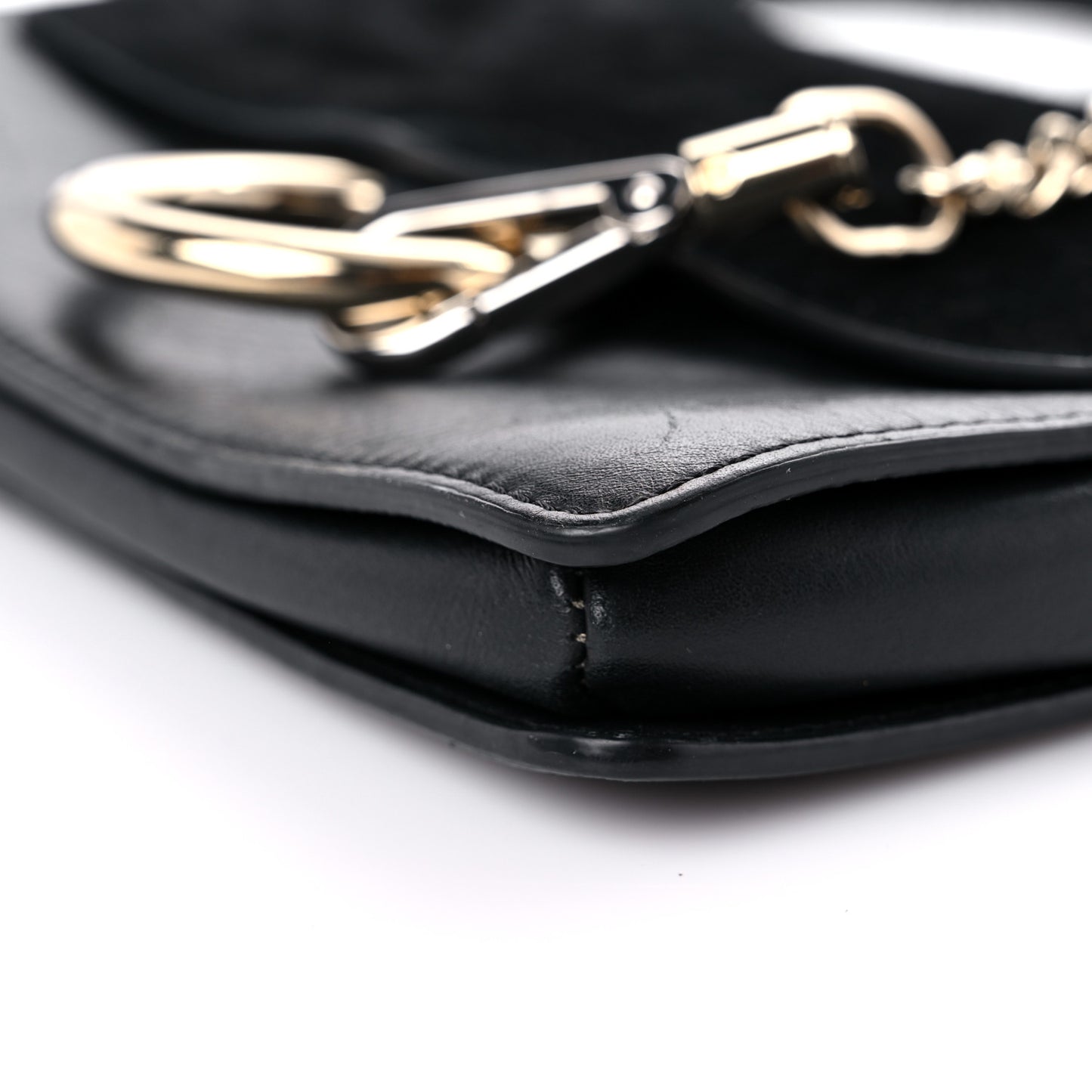 Suede Calfskin Small Faye Shoulder Bag Black