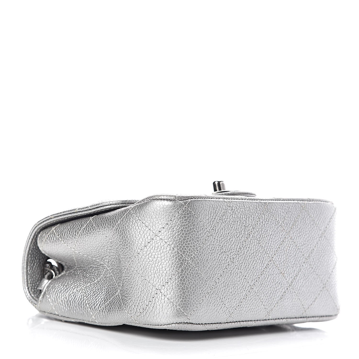 Chanel Metallic Caviar Quilted Mini Square Flap Silver 4 of 11