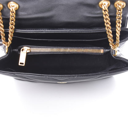 Saint Laurent Calfskin Y Quilted Monogram Small Loulou Chain Satchel Black 5 of 10