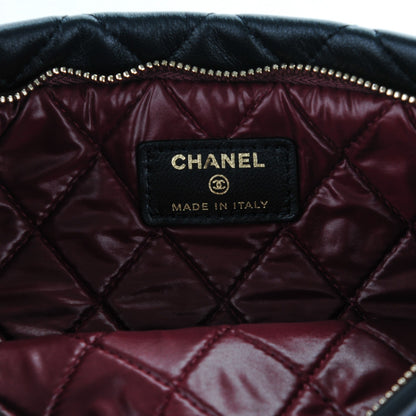 Chanel Lambskin Quilted CC Beauty Clutch Black 7 of 8