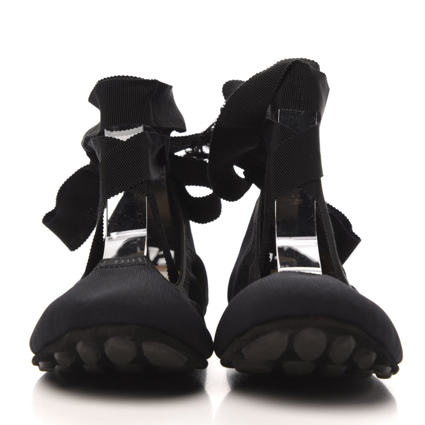 Micro Resille Academy Lace-Up Ballerina Flats 39 Black