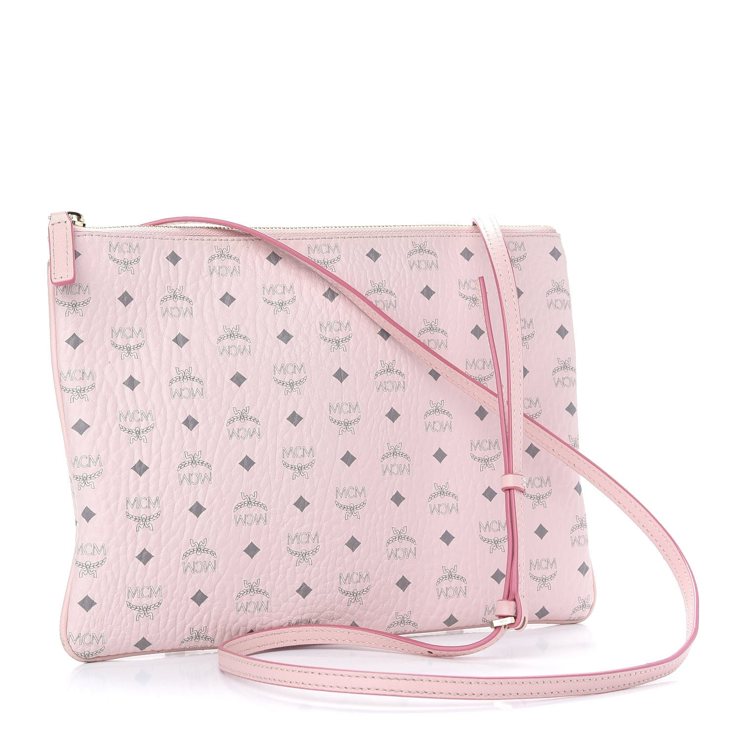 MCM Visetos Medium Crossbody Pouch Soft Pink 3 of 8