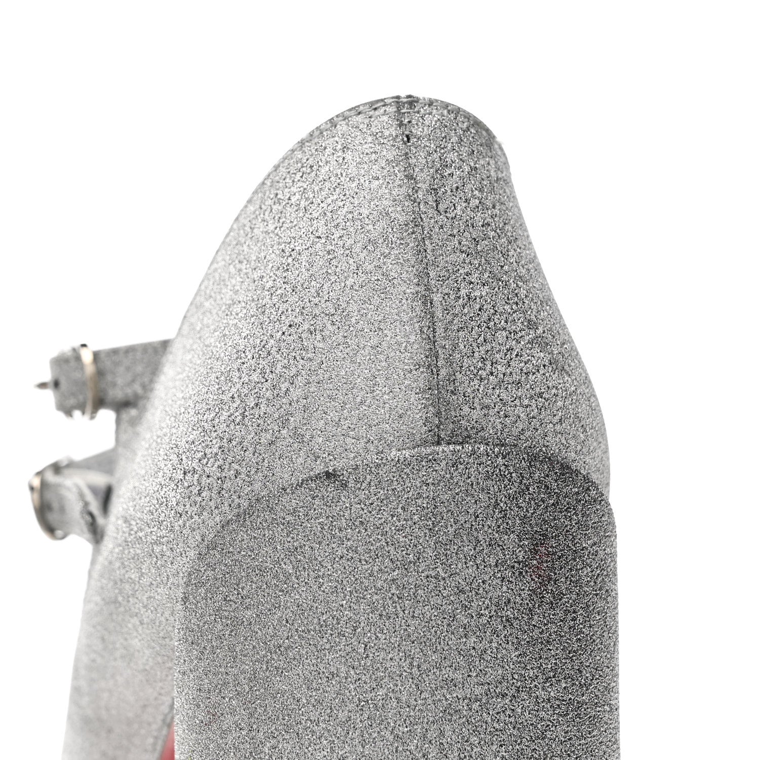 Christian Louboutin Glitter Calfskin Movida Jane 130 Platform Pump 38.5 Silver 11 of 12