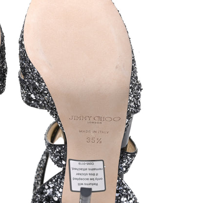 Jimmy Choo Coarse Glitter Fab Pumps 35.5 Silver 8 of 8