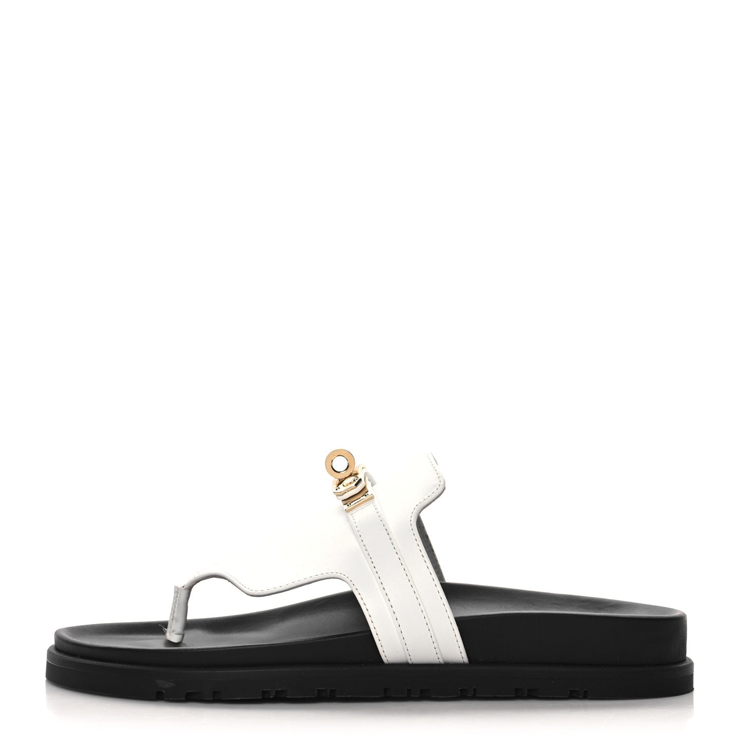 Calfskin Womens Empire Sandals 37 White