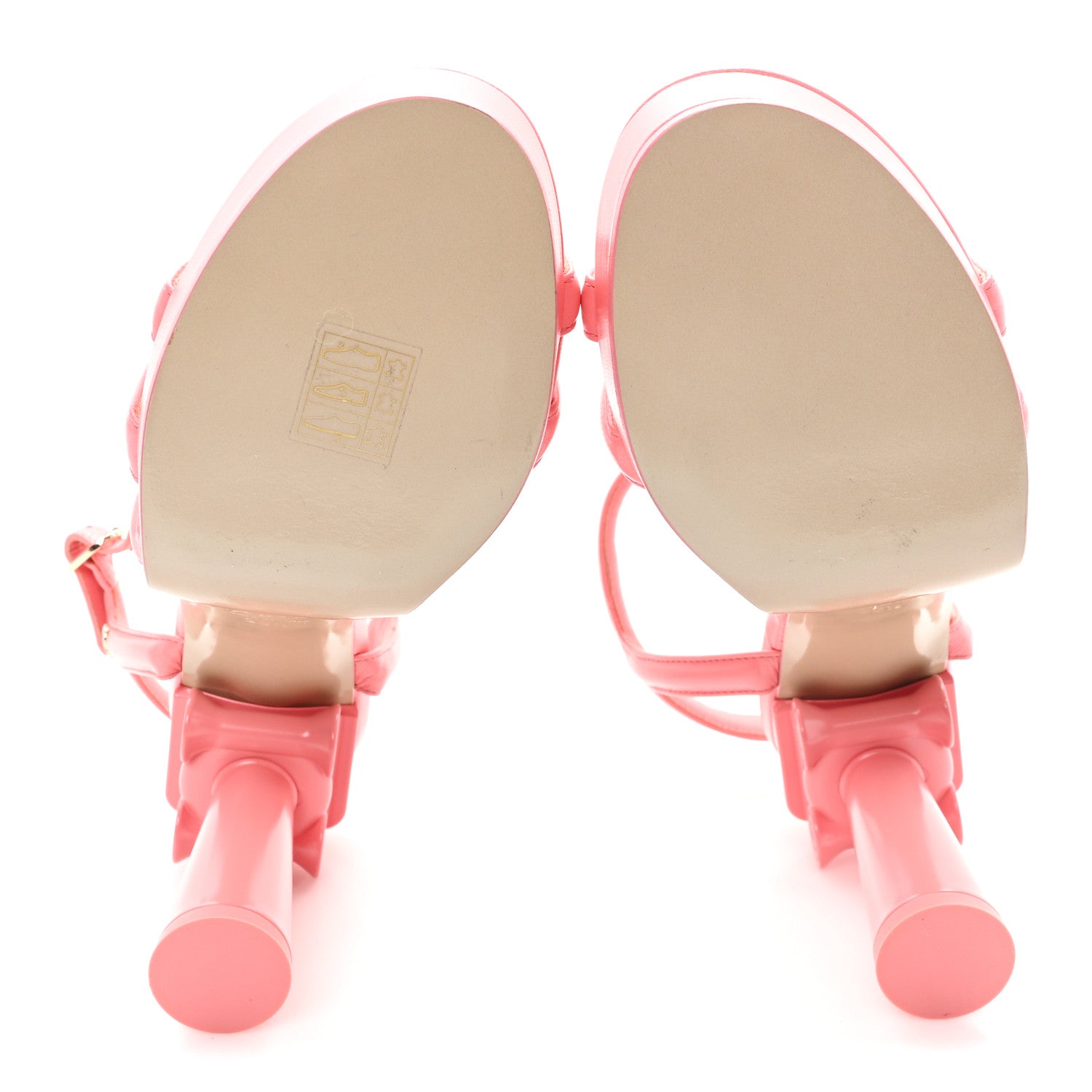 Chanel Goatskin Parthenon Platform Sandals 38.5 Pink 6 of 9