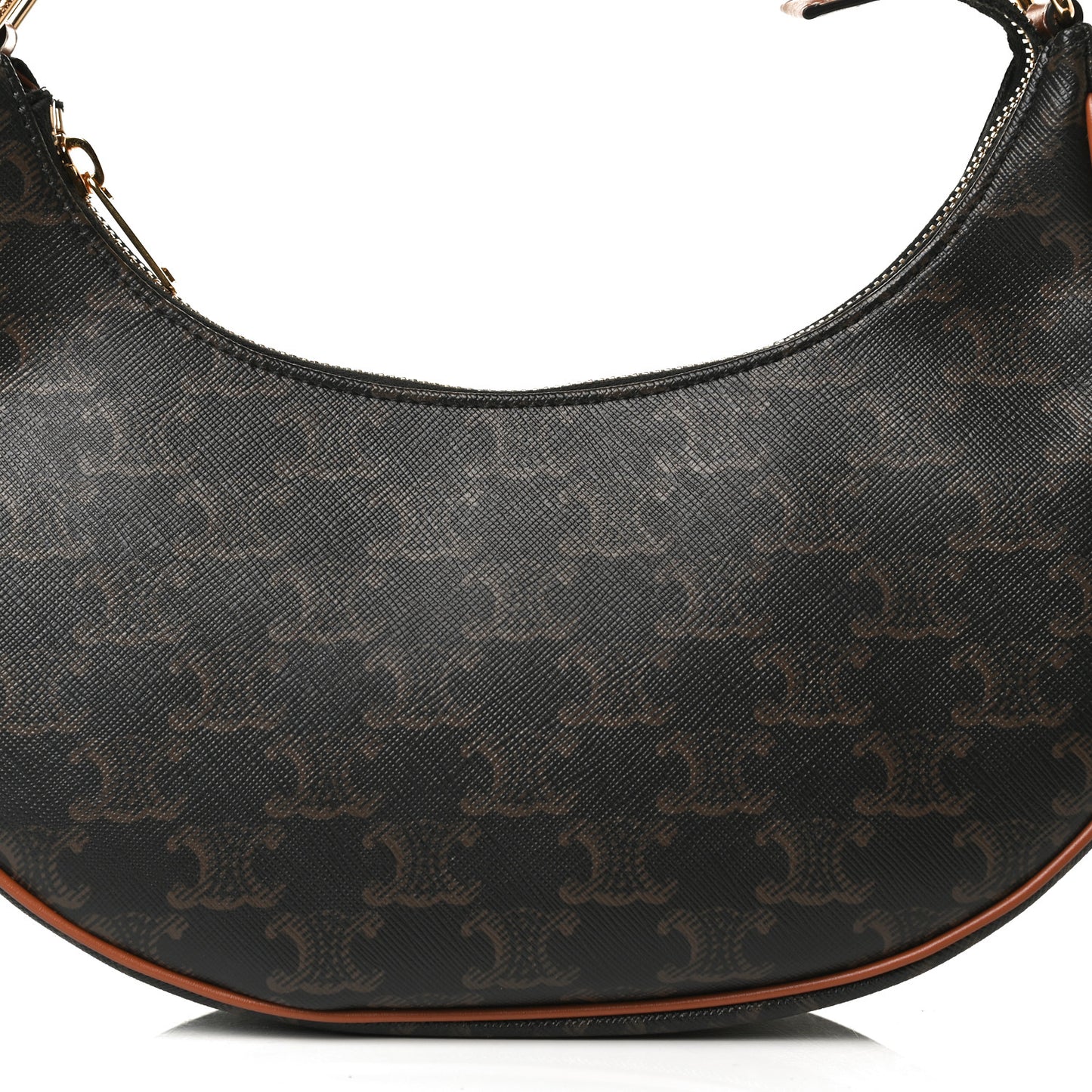 Triomphe Canvas Calfskin Ava Shoulder Bag Tan