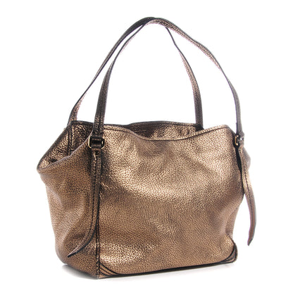 Burberry Leather Saddle Stitch Small Canterbury Tote Gold 3 of 8