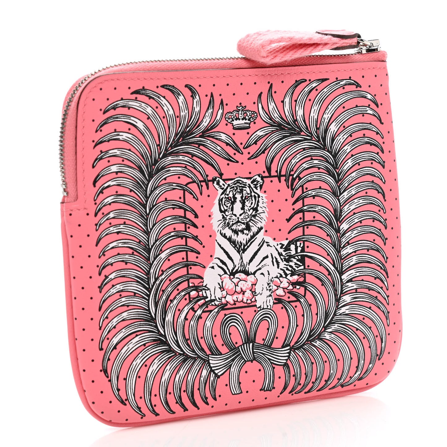 Swift Tigre Royal Bandana Carre Pocket Pouch Rose Ete
