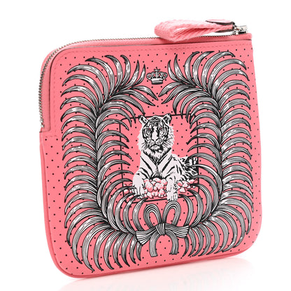 Hermes Swift Tigre Royal Bandana Carre Pocket Pouch Rose Ete 3 of 8