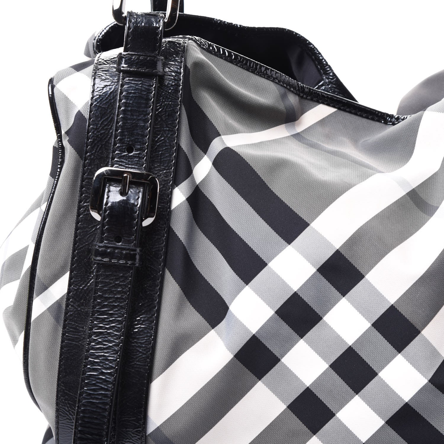 Burberry Nylon Beat Check Victoria Tote Black 9 of 9
