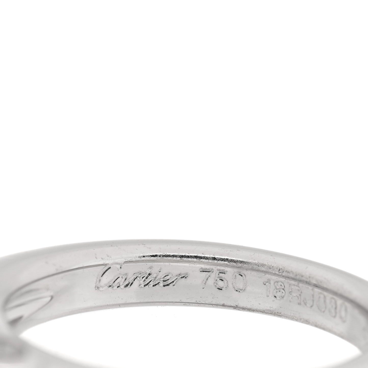 18K White Gold Diamond .33ct Louis Cartier Engagement Ring 51 5.75