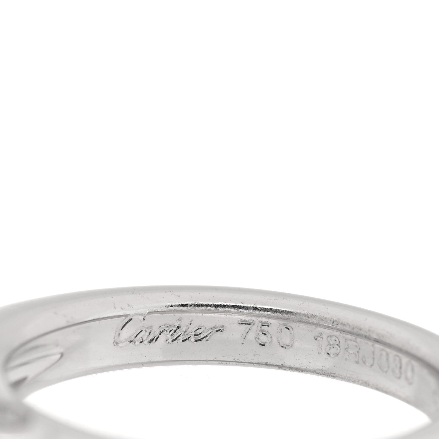 Cartier 18K White Gold Diamond .33ct Louis Cartier Engagement Ring 51 5.75 4 of 4
