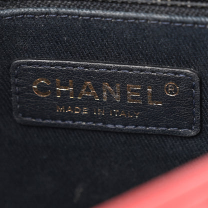 Chanel Lambskin Chevron Quilted Small Pyramid CC Flap Red 6 of 17