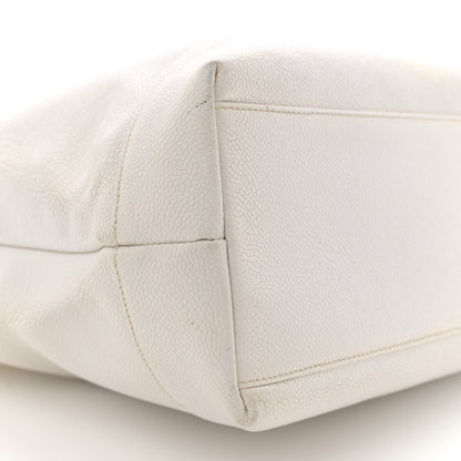 Chanel Caviar CC Shoulder Bag White 10 of 20