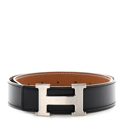 Hermes Box Togo 32mm H Belt 75 30 Black Gold 1 of 6