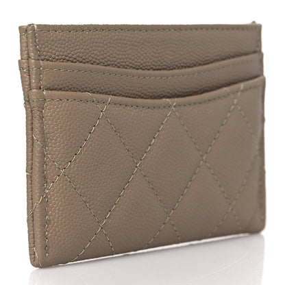 Chanel Caviar Quilted Card Holder Dark Beige 3 of 9