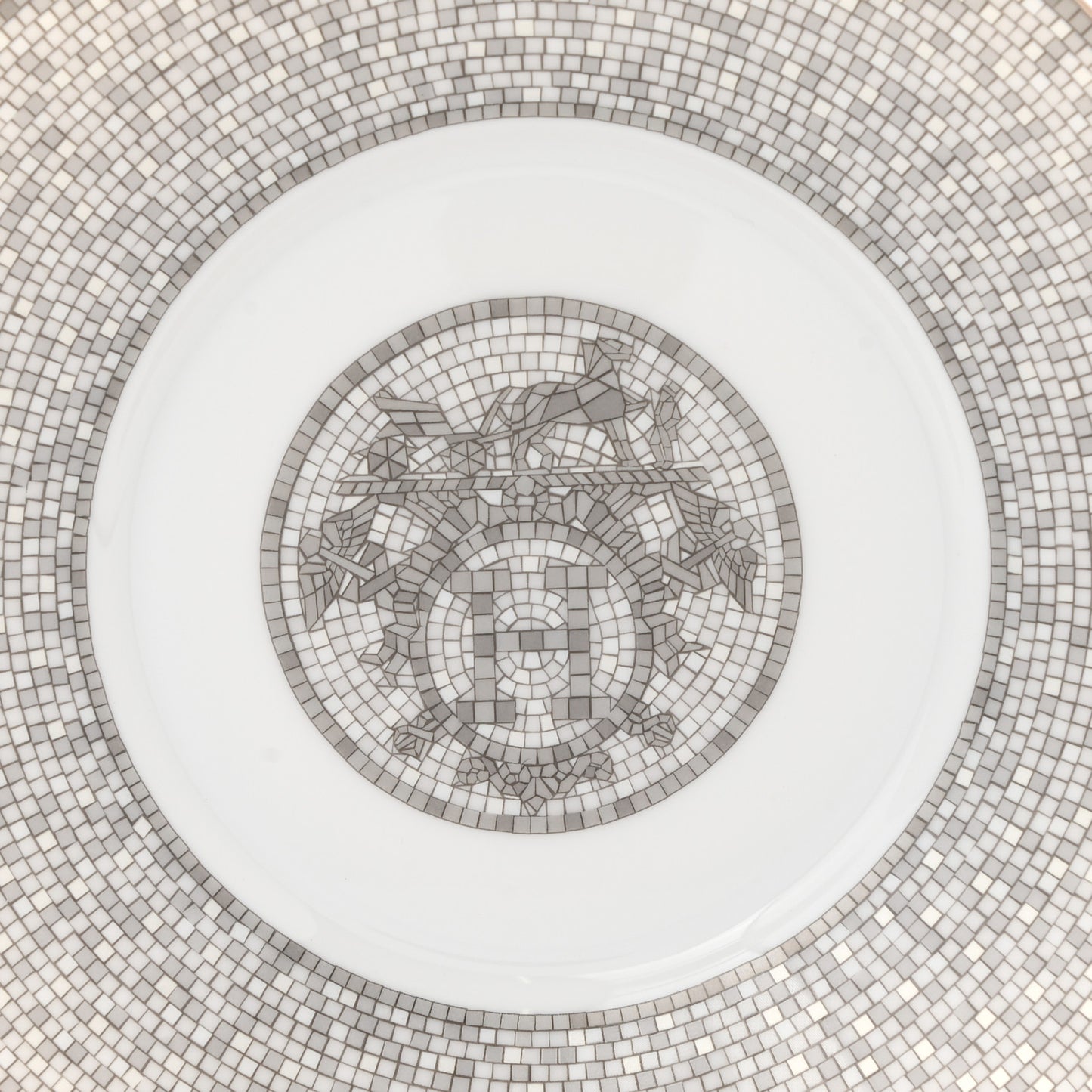 Porcelain Mosaique Au 24 Breakfast Cup And Saucer Set Of 2 Platine