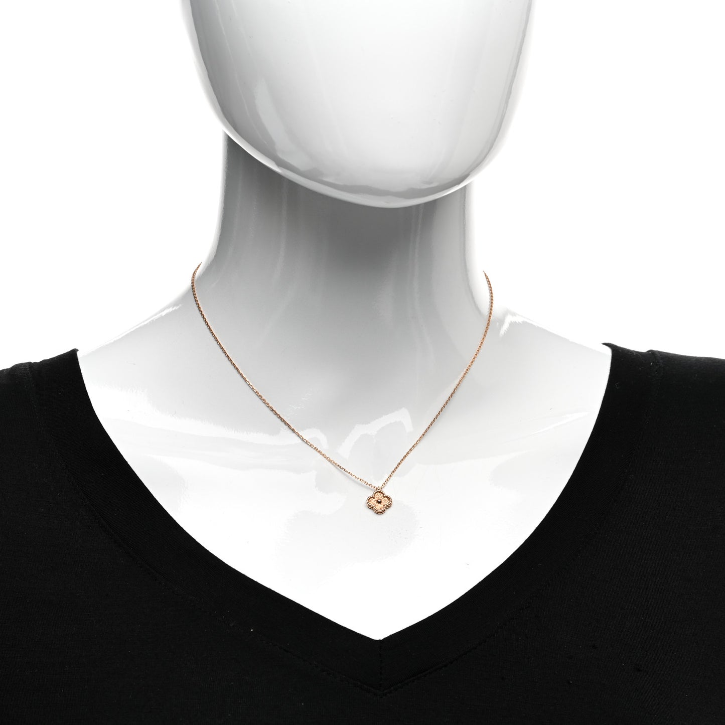 18K Rose Gold Sweet Alhambra Pendant Necklace