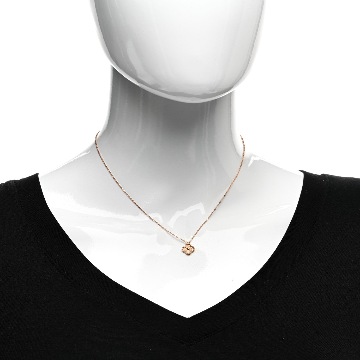 Van Cleef & Arpels 18K Rose Gold Sweet Alhambra Pendant Necklace 2 of 5