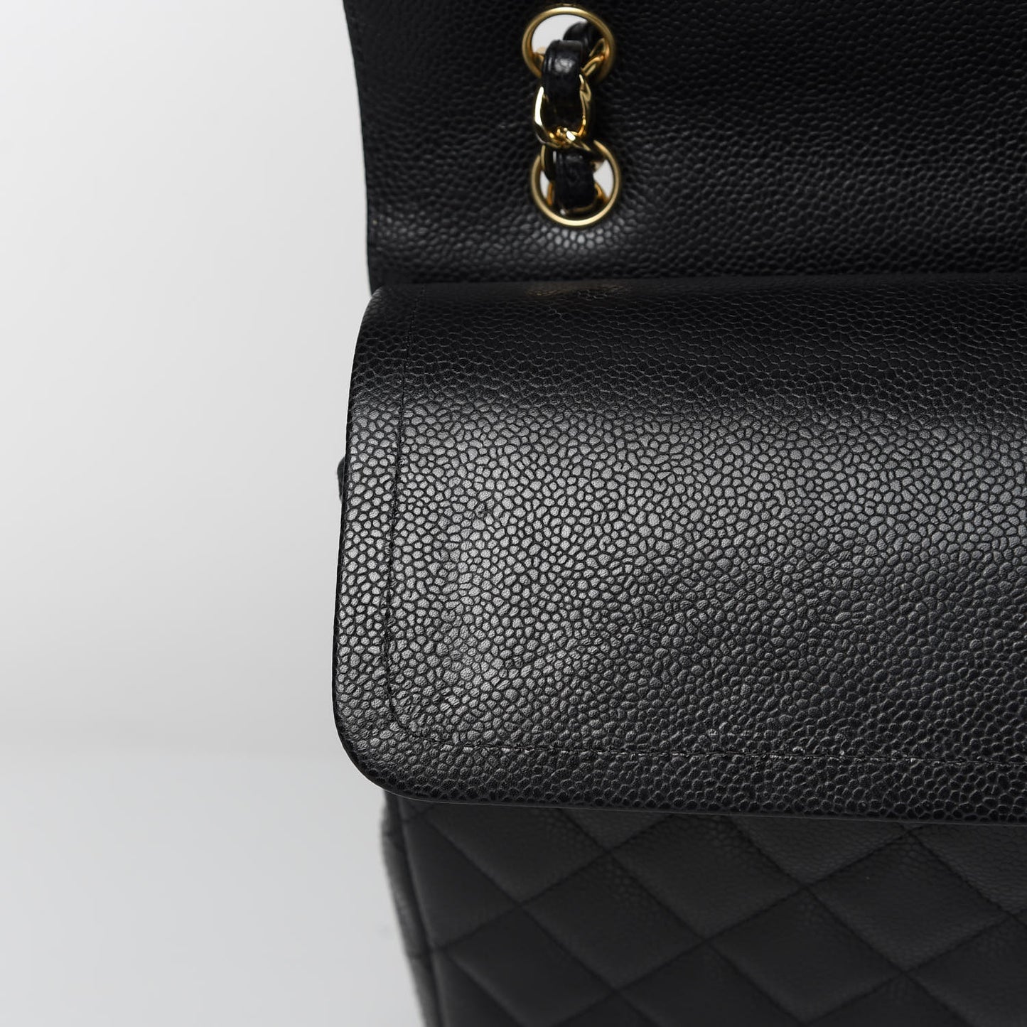 Caviar Quilted Maxi Double Flap Black