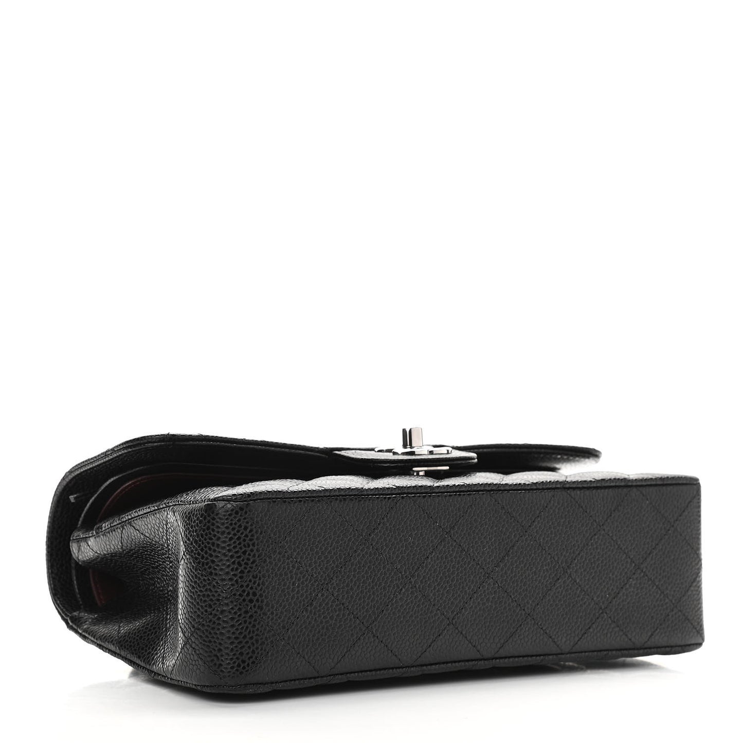 Caviar Quilted Small Double Flap Black