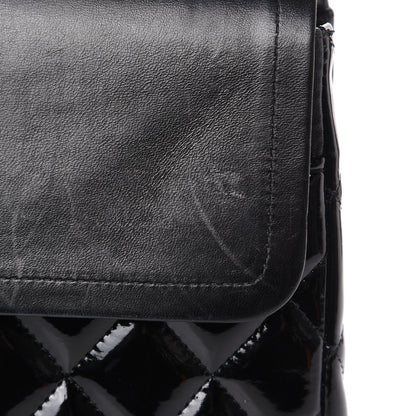 Chanel Patent Quilted Jumbo Double Flap Black 17 of 19
