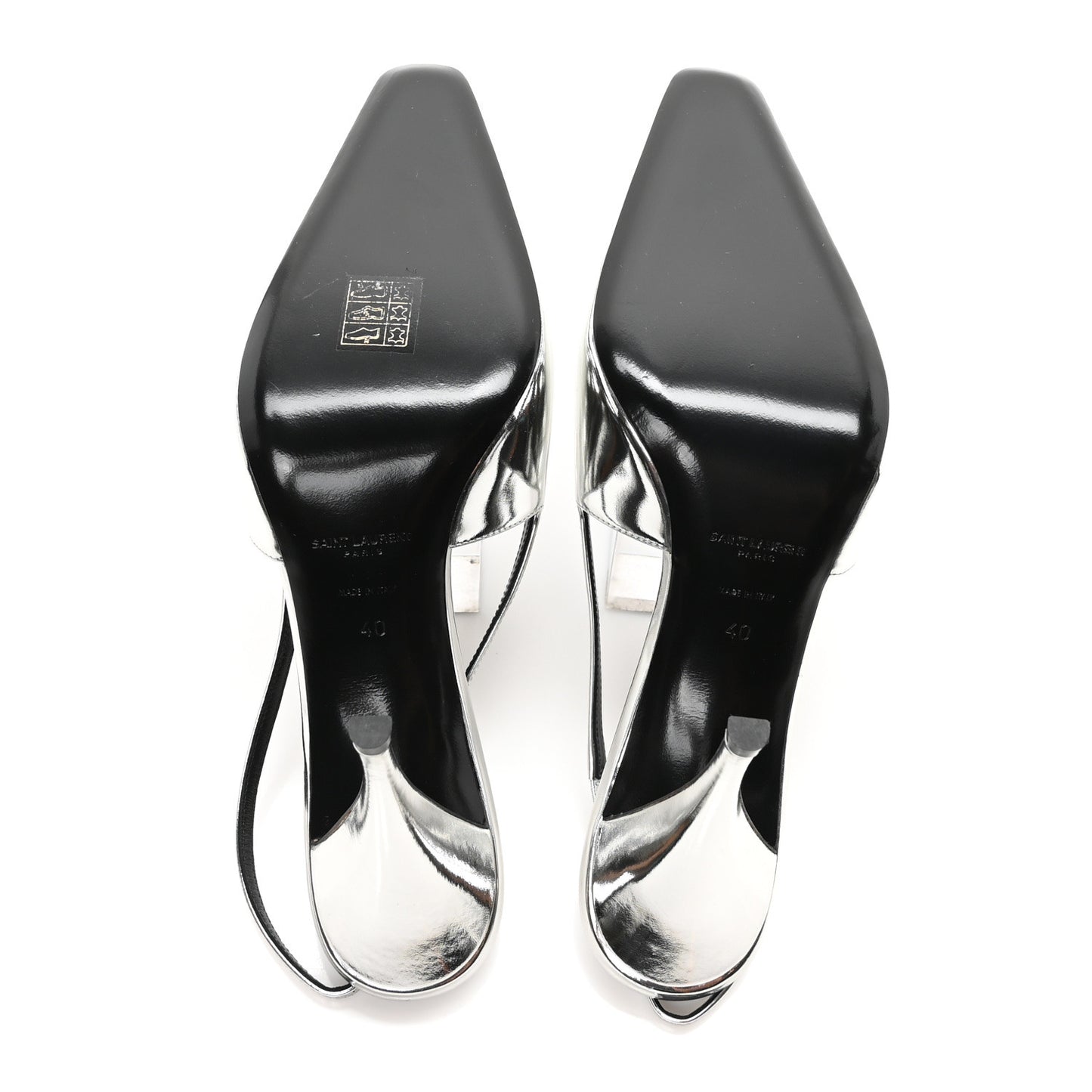 Patent Tom 90 Dream Slingback Pumps 40 Argento