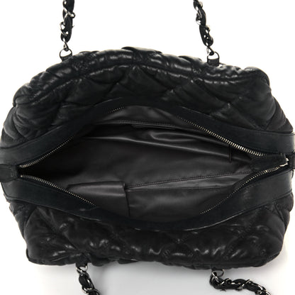 Chanel Calfskin Bubble Quilt Bowler Black 5 of 16