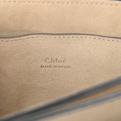 Chloe Suede Calfskin Small Faye Shoulder Bag Silver Blue 6 of 10