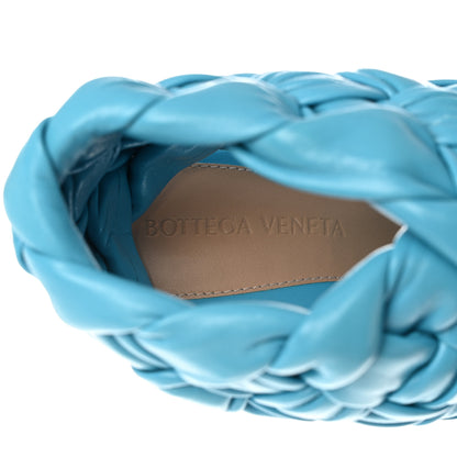 Bottega Veneta Shiny Nappa Intrecciato The Board Sandals 38.5 Sky Blue 7 of 7