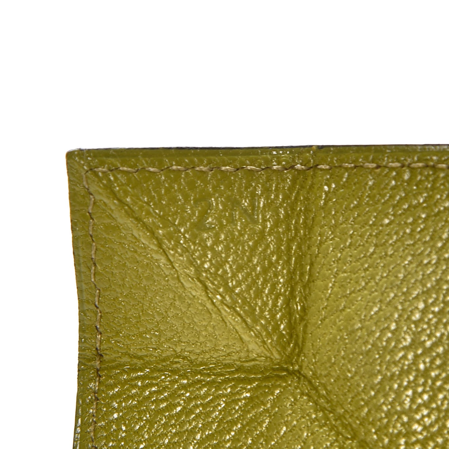 Chevre Mysore 24 Change Purse Vert Anis
