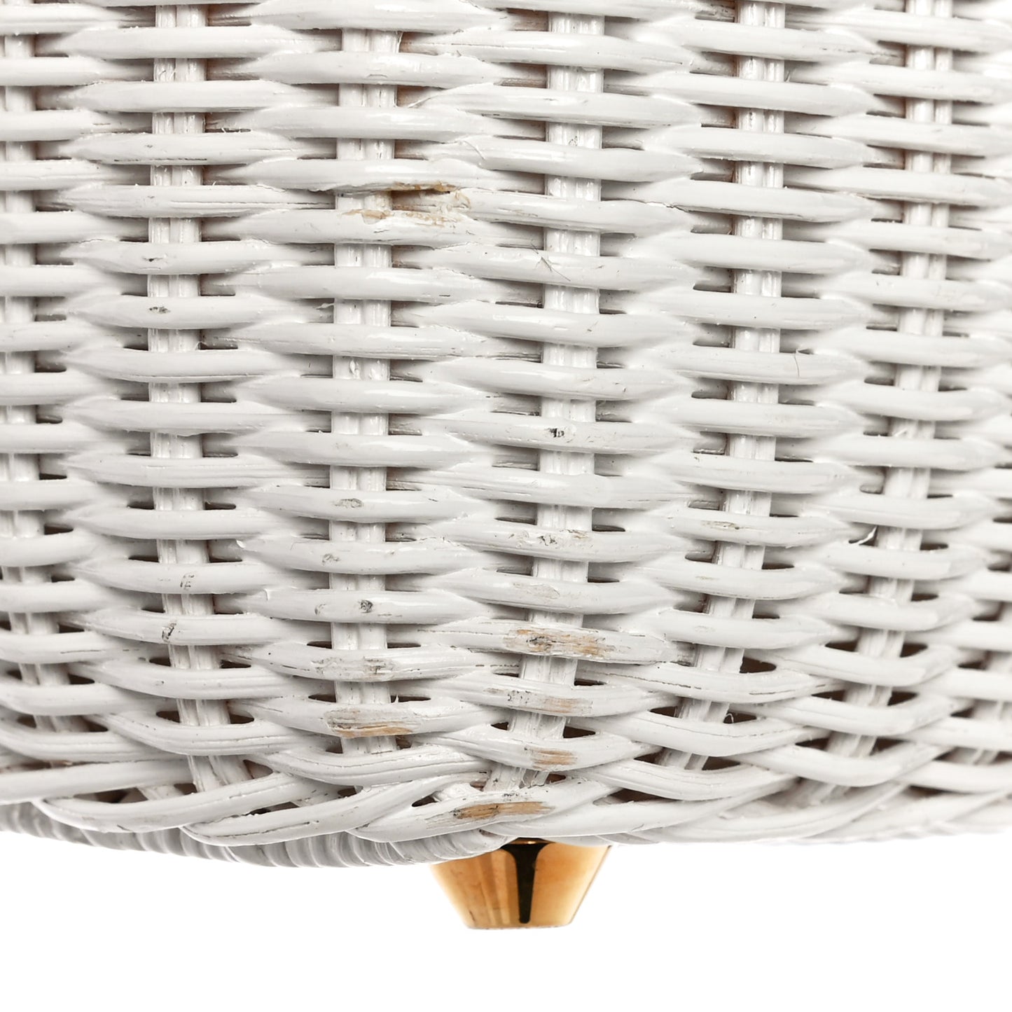 Canvas Wicker Tote White