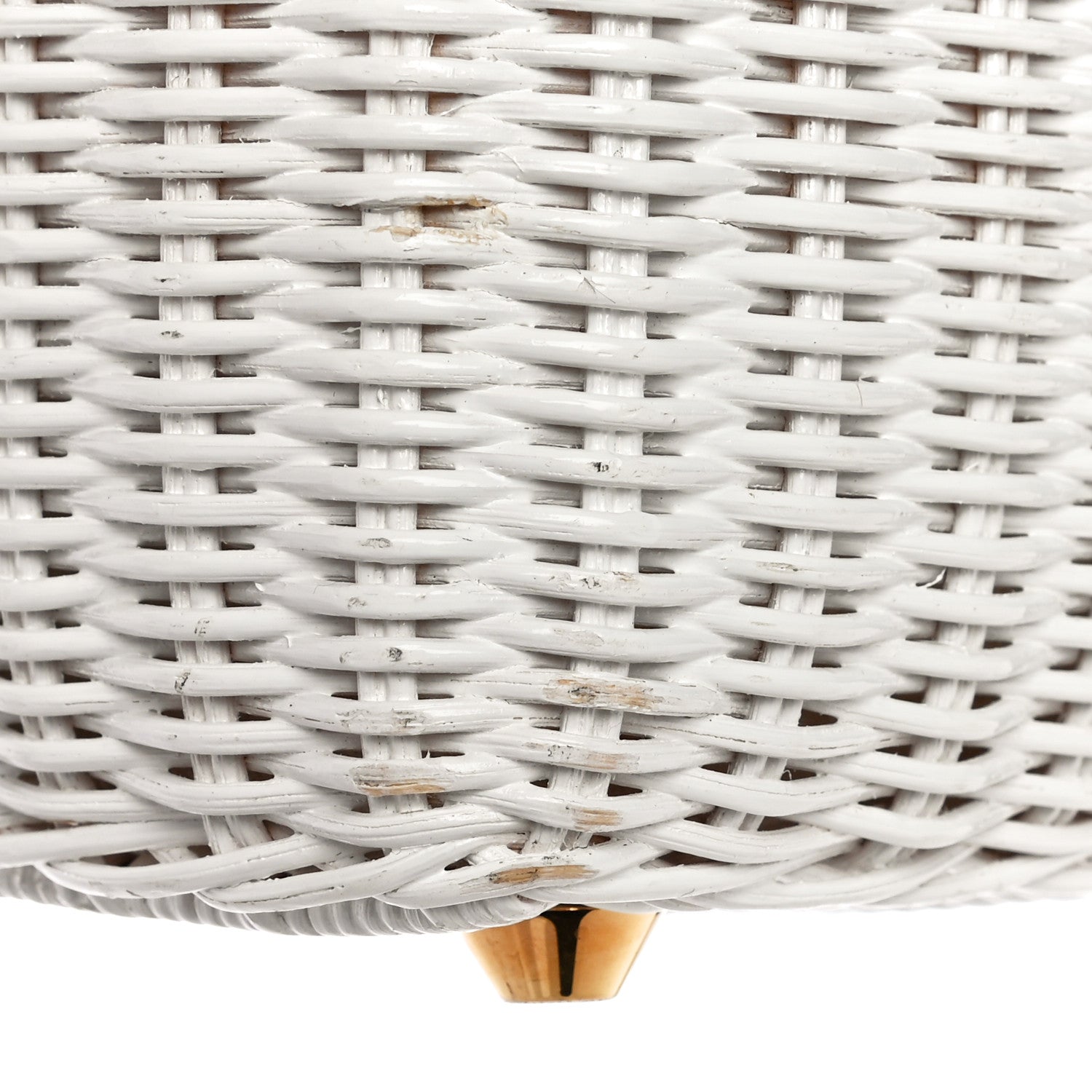 Prada Canvas Wicker Tote White 10 of 23
