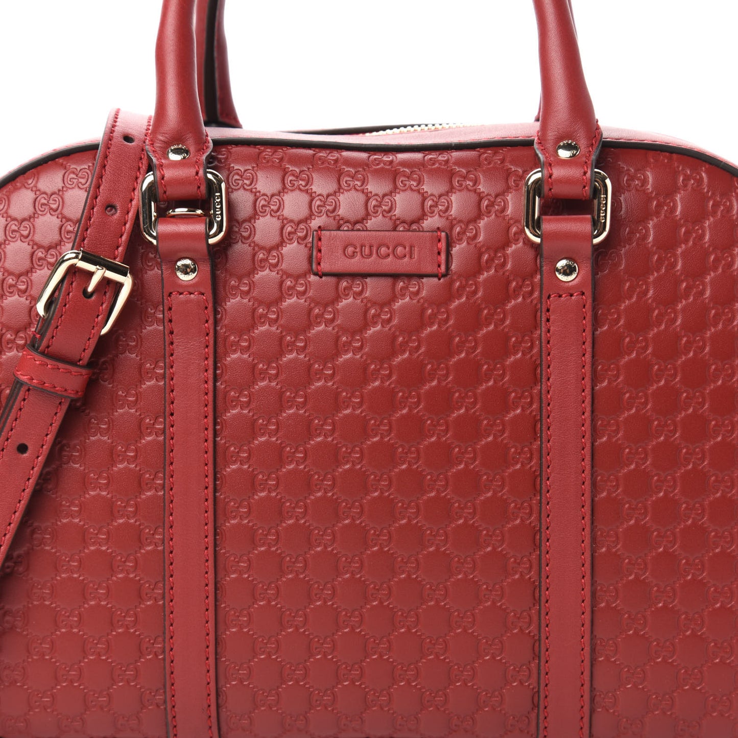 Soft Microguccissima Medium Crossbody Bag Rosso