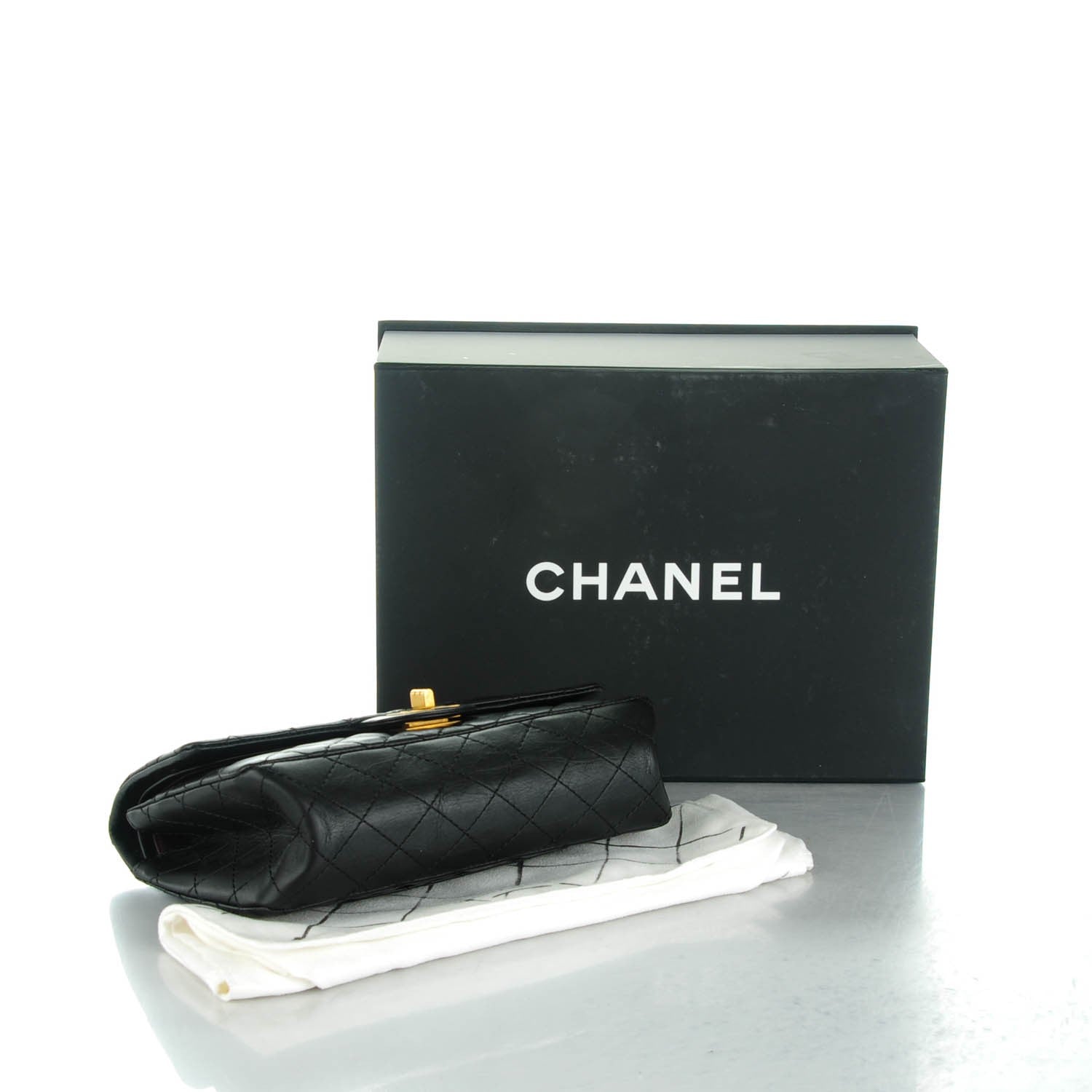 Chanel Aged Calfskin Quilted 2.55 Reissue 225 Flap Black 4 of 8