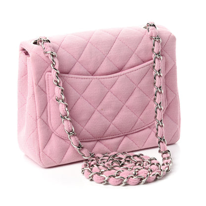 Chanel Jersey Quilted Mini Square Flap Pink 3 of 11