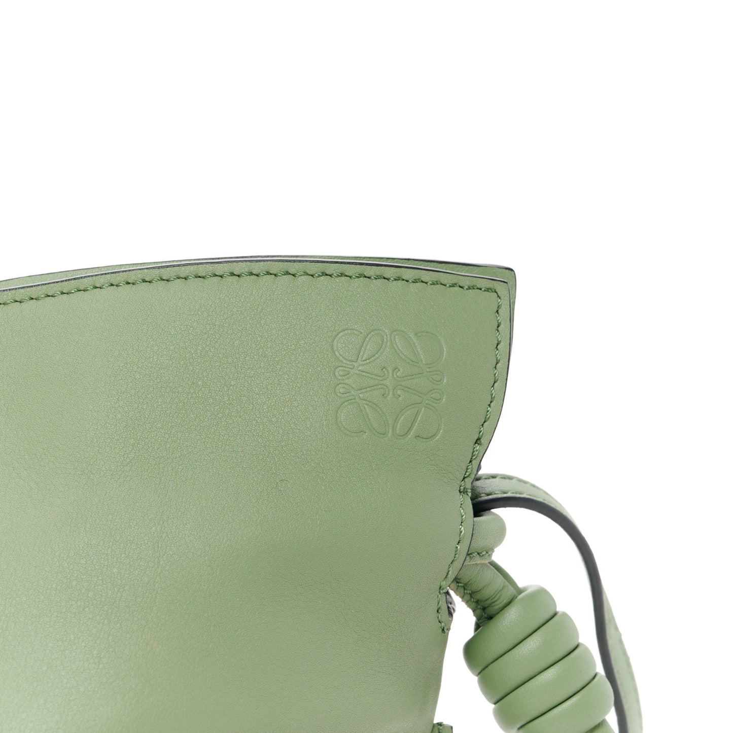 Calfskin Mini Flamenco Knot Clutch Rosemary