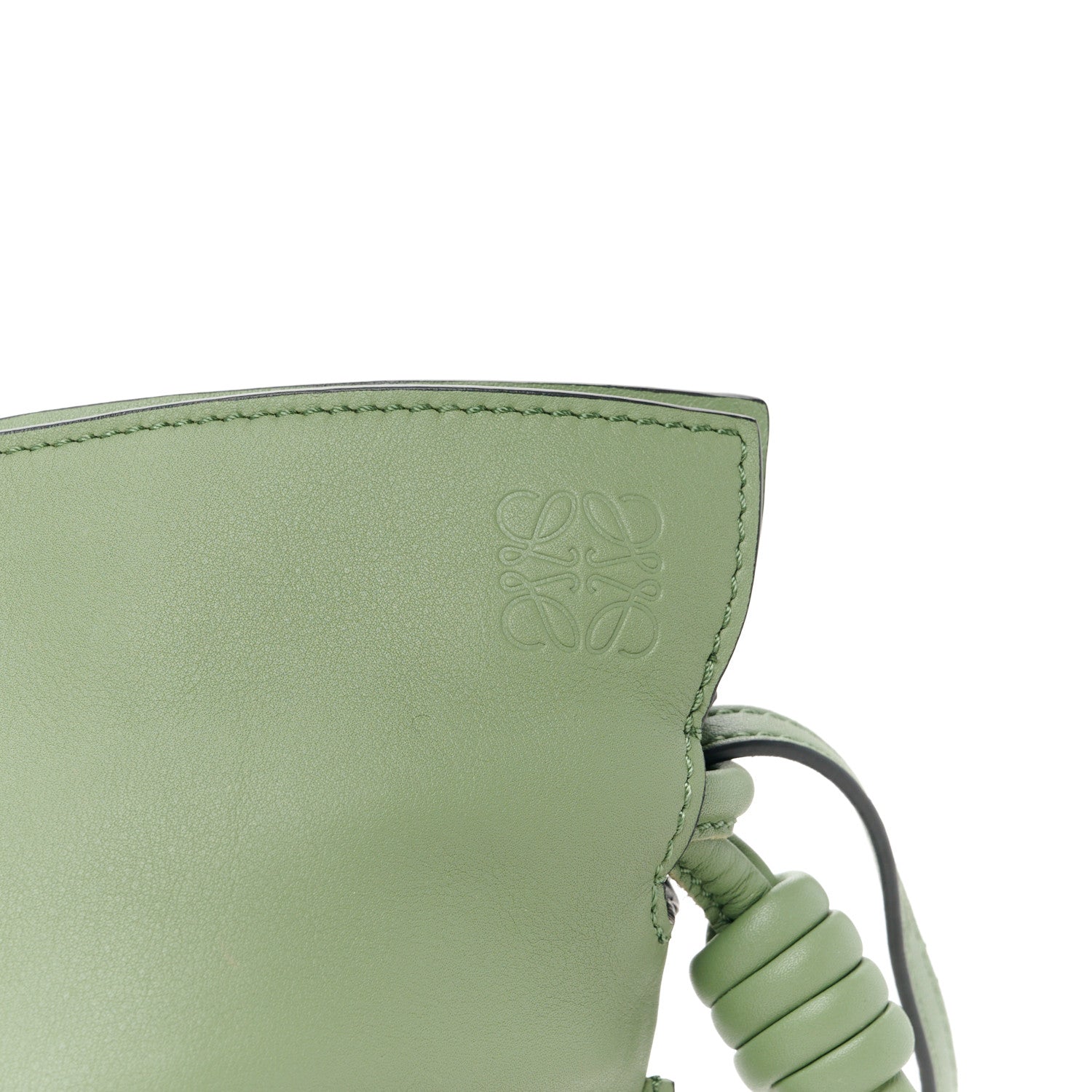 Loewe Calfskin Mini Flamenco Knot Clutch Rosemary 8 of 11